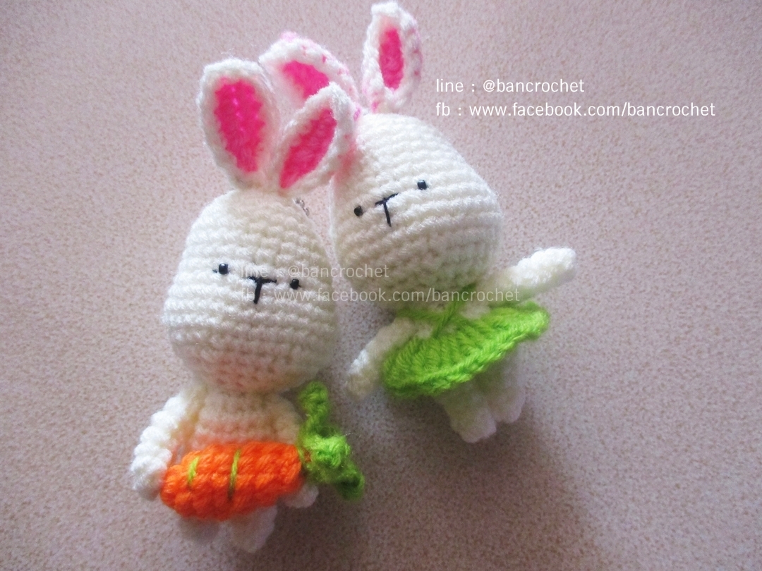 พวงกุญแจกระต่ายคู่รัก สีเขียว