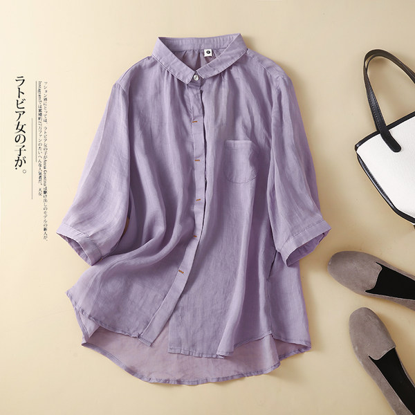 เสื้อลินิน แบบเสื้อสวยๆ เสื้อผ้าฝ้ายลินิน เสื้อเชิ้ตผ้าลินิน BY LININ