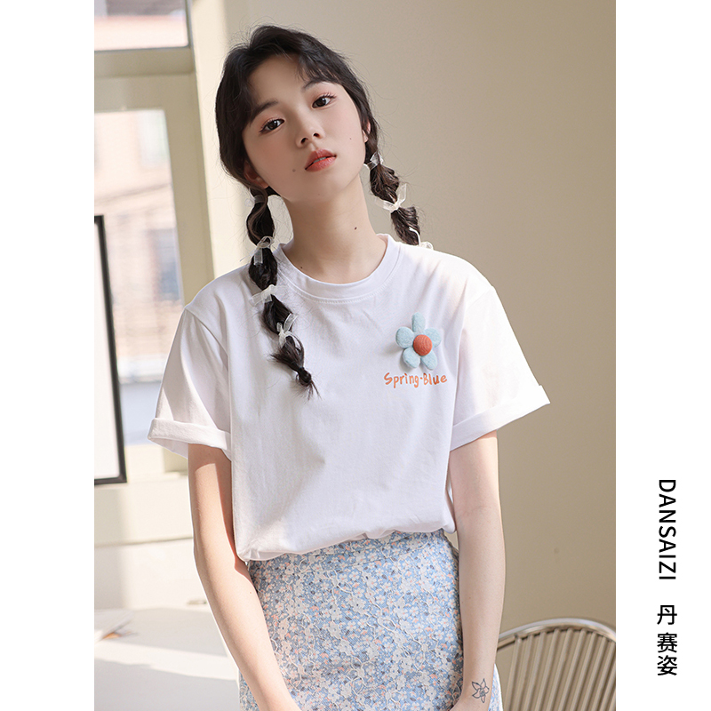 เสื้อผ้าวัยรุ่นเกาหลี เสื้อยืดวัยรุ่นผู้หญิง มีขนาด S M L XL