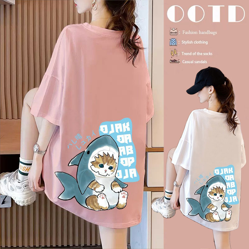 เสื้อยืดคนอ้วนแบบโอเวอร์ไซส์แบบ ulzzang fashion สนใจทักแชท
