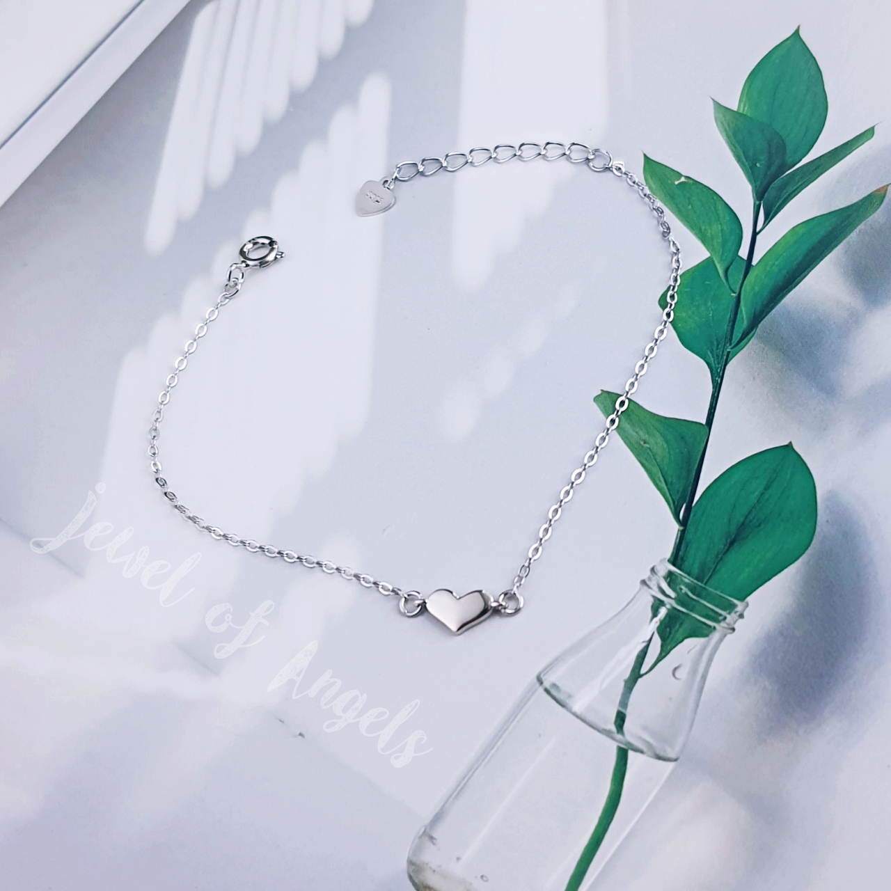 สร้อยข้อมือเงินแท้ S925 รุ่น Please me สร้อยข้อมือจี้หัวใจ มินิมอล สีเงิน เงินแท้ทั้งชิ้น silver925