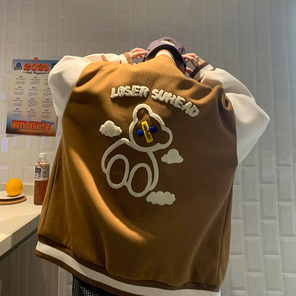 เสื้อแจ็คเก็ตเบสบอล เสื้อคลุม เสื้อแขนยาวสไตล์เกาหลี