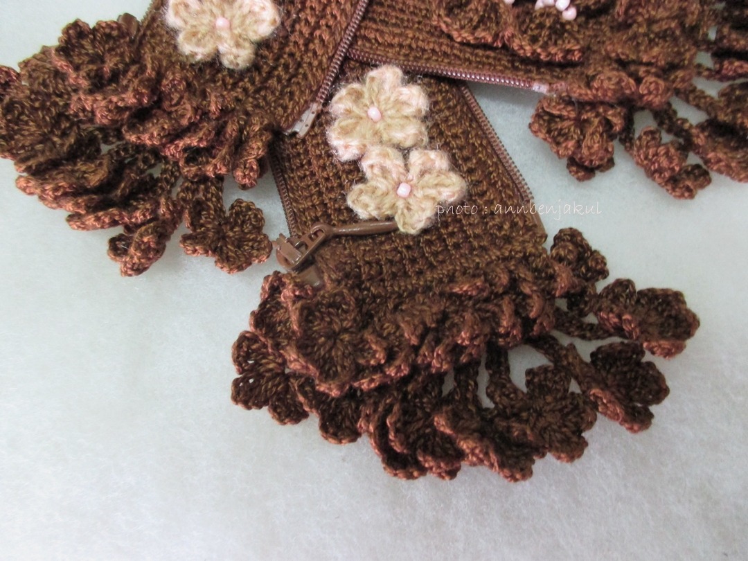 ที่หุ้มหูกระเป๋า ด้าย DMC สีน้ำตาลเข้ม 898