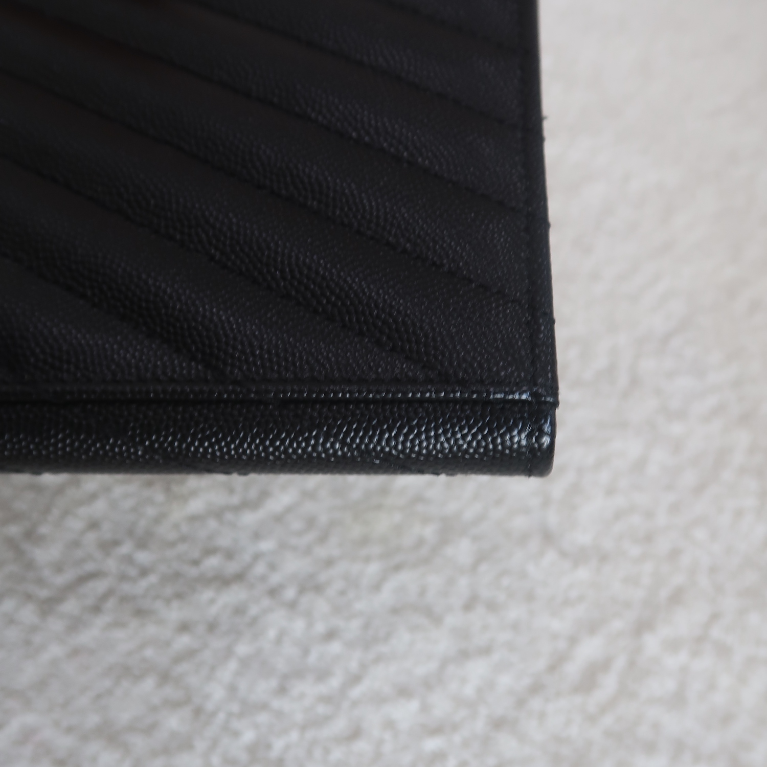 Saint Laurent Black Cassandre Matelasse Wristlet Pouch