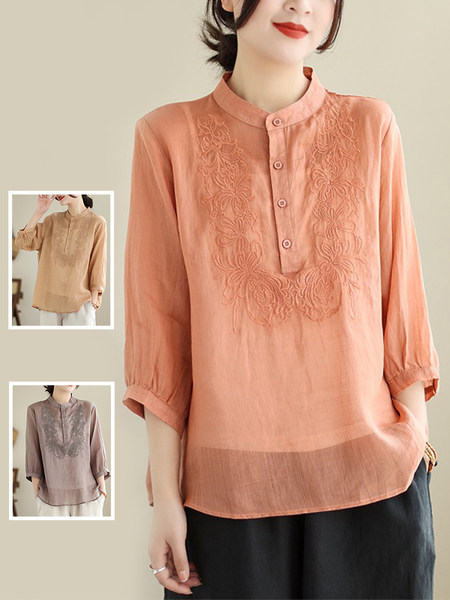 เสื้อลินิน เสื้อผ้าฝ้ายลินิน เสื้อเชิ้ตผ้าลินิน