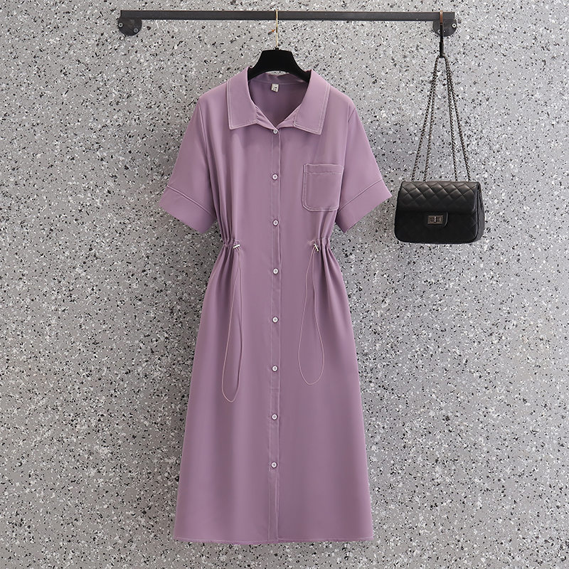 เดรสแขนสั้น มีไซส์ L-4XLอก 38-47 นิ้ว ใส่ได้ทั้งสาวหุ่นดีน่ารักจนถึงสาวอวบพลัสไซส์