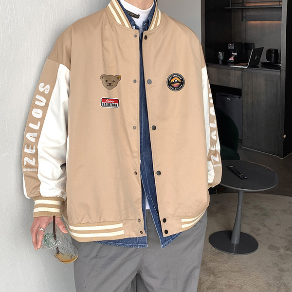 เสื้อแจ็คเก็ตเบสบอล เสื้อคลุม เสื้อแขนยาวสไตล์เกาหลี
