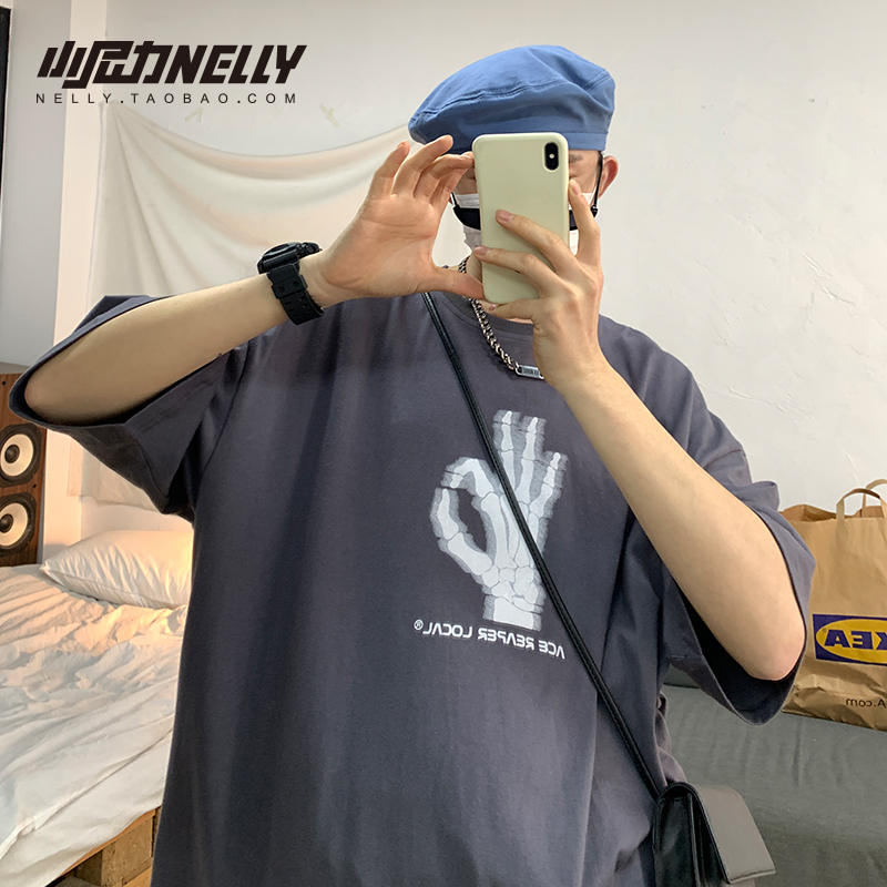 เสื้อยืดคอกลม ผู้ชาย เสื้อยืดผู้ชายเกาหลี เสื้อยืดเกาหลี แบรนด์ NELLY