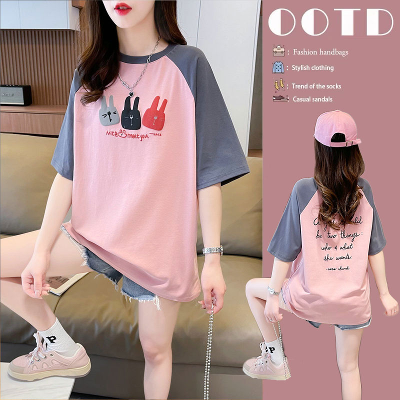 เสื้อยืดคนอ้วนแบบโอเวอร์ไซส์แบบ ulzzang fashion สนใจทักแชท