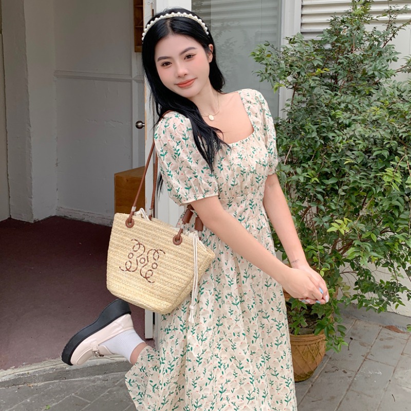 เดรสแขนสั้น มีไซส์ L-4XLอก 38-47 นิ้ว ใส่ได้ทั้งสาวหุ่นดีน่ารักจนถึงสาวอวบพลัสไซส์ จัดส่งฟรี! ทักแชทสั่งซื้อ