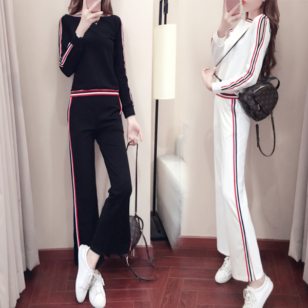 ชุดวอร์ม สูทเกาหลี Jumpsuit ชุดจั้มสูท ชุดเซท 2 ชิ้น ชุดกีฬาผู้หญิง ชุดออกกำลังกาย เสื้อกันหนาว ชุดวอร์มคู่