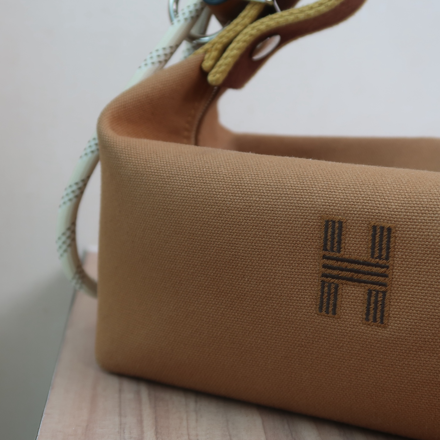 Hermes Brown Canvas Bride-A-Brac Case Small Bag