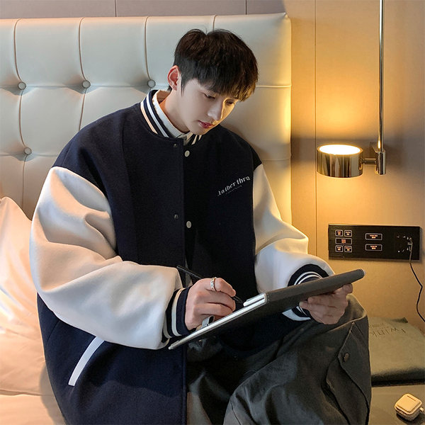 เสื้อแจ็คเก็ตเบสบอล เสื้อคลุม เสื้อแขนยาวสไตล์เกาหลี