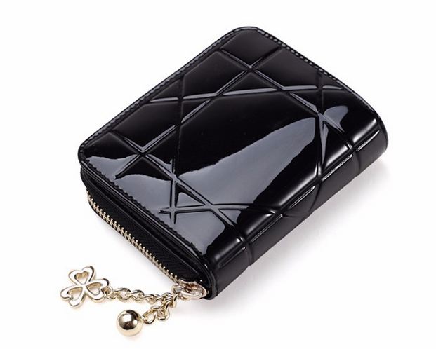 กระเป๋าสตางค์ผู้หญิง ใบสั้น หนังแก้ว หนังเงา สวยหรู กระเป๋าสตางค์ ใบสั้น ซิปรอบ กันเงินหล่น ใส่บัตรได้เยอะ มีช่องแยก ใส่เหรียญ 342479