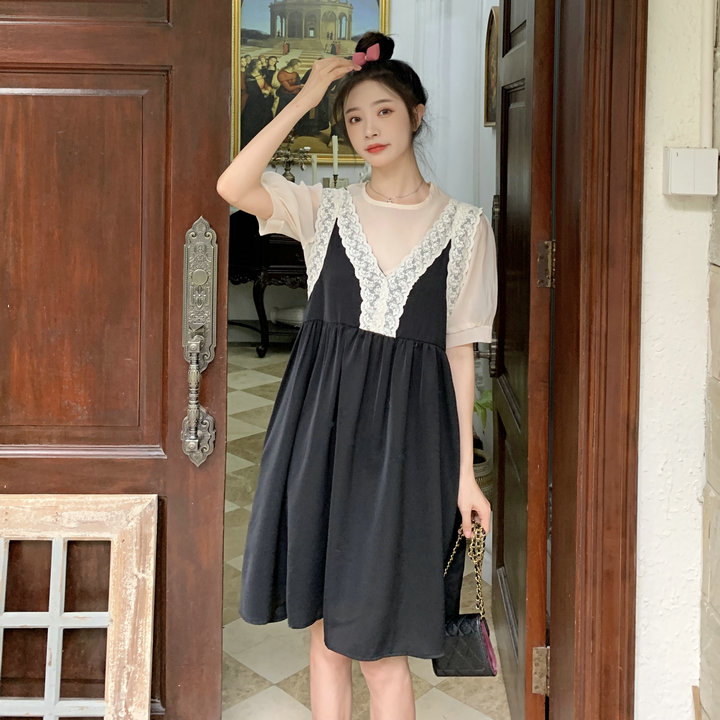 เดรสวัยรุ่น-เดรสคนอ้วนวัยรุ่น L-4XL(อก38-46 นิ้ว)