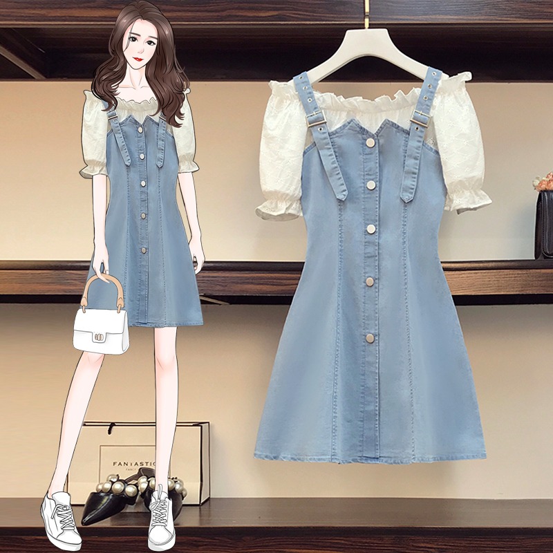 เดรสแขนสั้น มีไซส์ L-4XLอก 38-47 นิ้ว ใส่ได้ทั้งสาวหุ่นดีน่ารักจนถึงสาวอวบพลัสไซส์