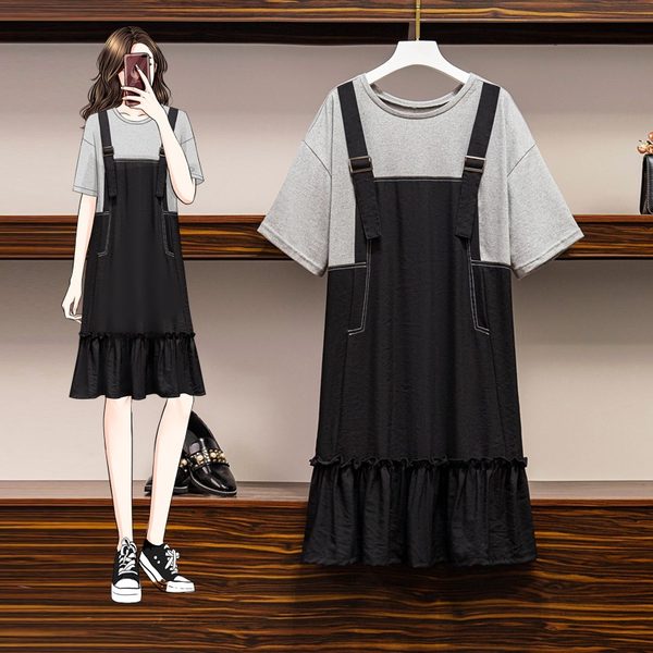 เดรสคนอ้วน เดรสสาวอวบ ชุดเดรสคนอ้วนวัยรุ่น BY PLUS SIZE Girl