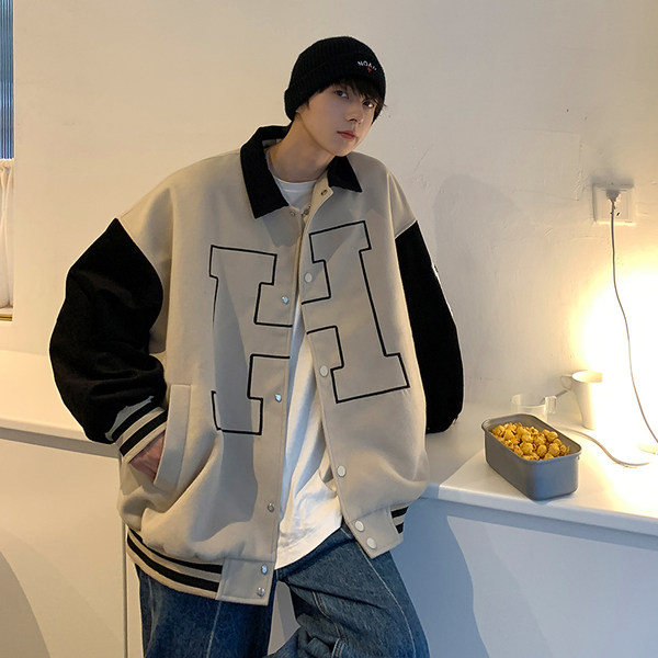 เสื้อแจ็คเก็ตเบสบอล เสื้อคลุม เสื้อแขนยาวสไตล์เกาหลี