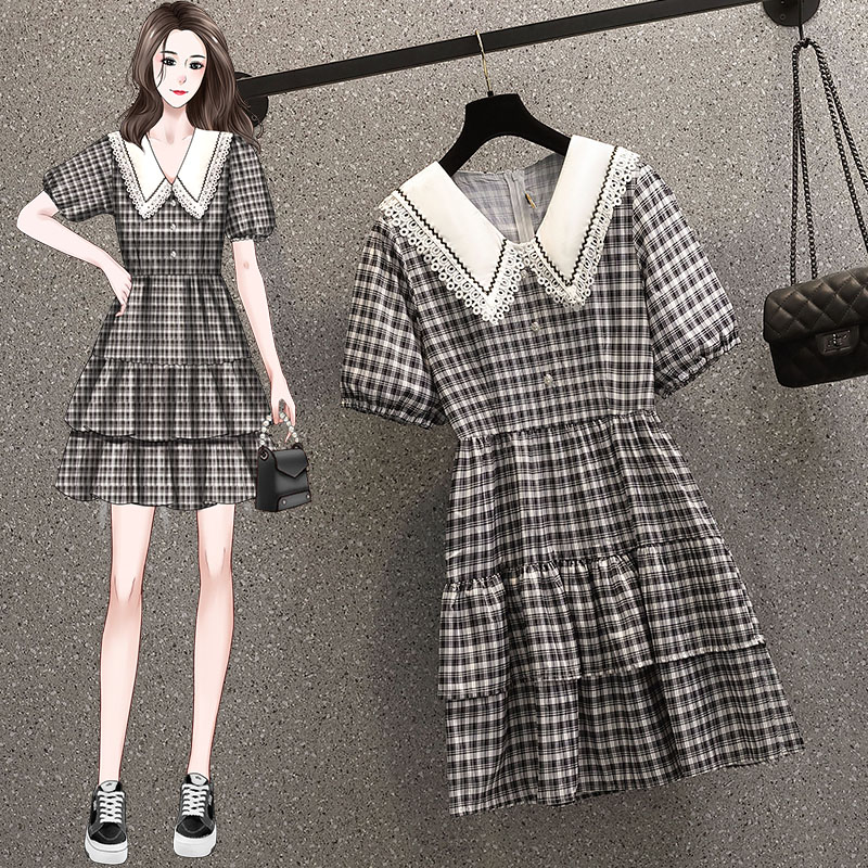 เดรสแขนสั้น มีไซส์ L-4XLอก 38-47 นิ้ว ใส่ได้ทั้งสาวหุ่นดีน่ารักจนถึงสาวอวบพลัสไซส์