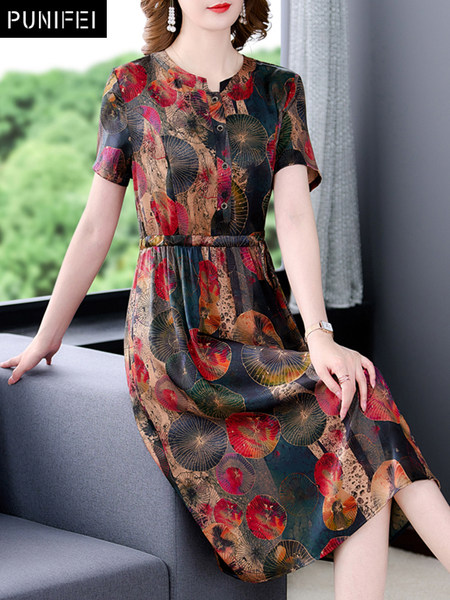 เดรสวัยผู้ใหญ่40-60ปี เดรสคุณแม่ ชุดเดรสทำงานวัยผู้ใหญ่ แบรนด์ MAMA DRESS