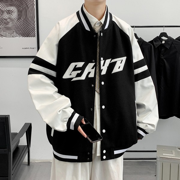 เสื้อแจ็คเก็ตเบสบอล เสื้อคลุม เสื้อแขนยาวสไตล์เกาหลี