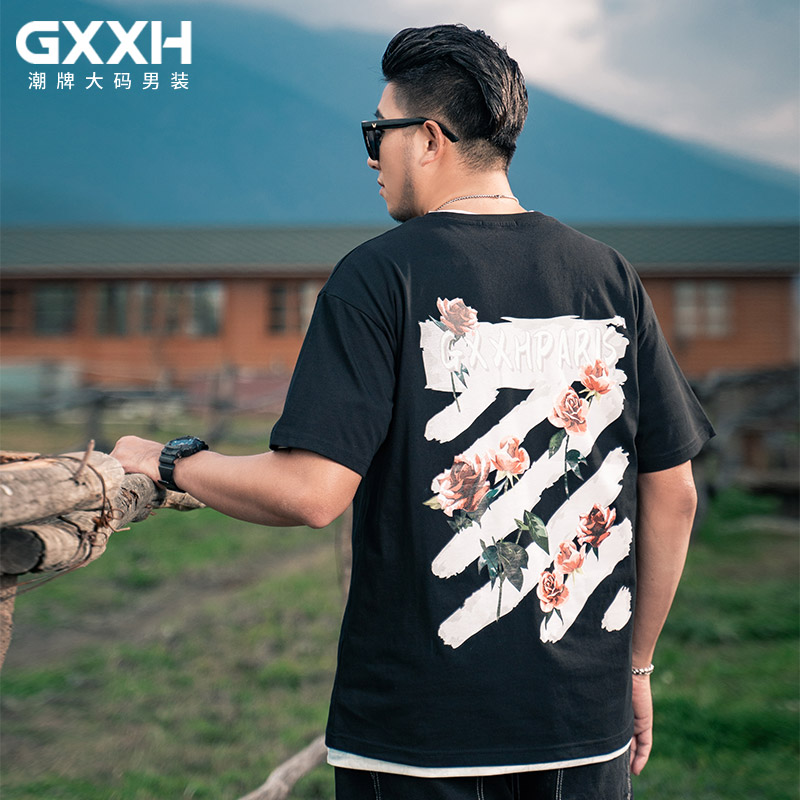 เสื้อยืดผู้ชายอ้วน S-5XL(อกเสื้อ39-51นิ้ว)