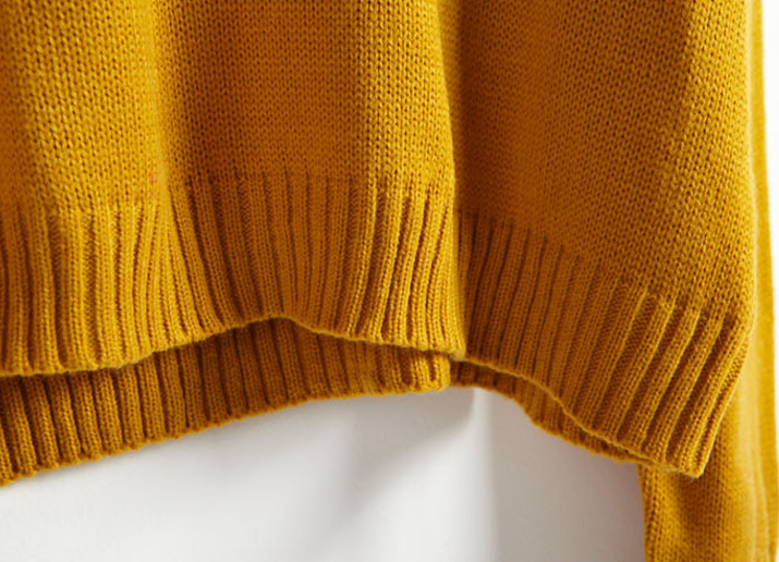 Sweater เสื้อสเวทเตอร์แขนยาว สีเหลือง ทรงสวย จะใส่เดี่ยวไหรือใส่โค้ทคลุมก็เริ่ด