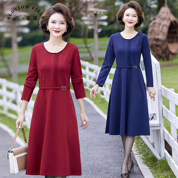 เดรสวัยผู้ใหญ่40-60ปี เดรสคุณแม่ ชุดเดรสทำงานวัยผู้ใหญ่ แบรนด์ MAMA DRESS