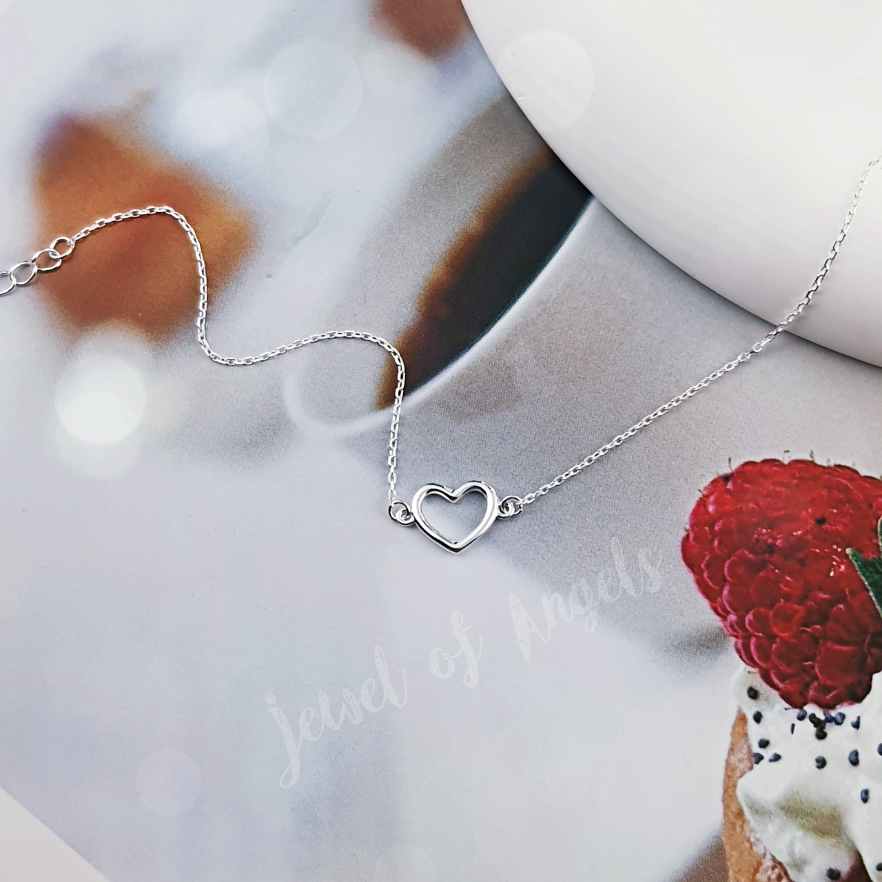 สร้อยข้อมือเงินแท้S925 รุ่น Passion สร้อยข้อมือจี้หัวใจโปร่งมินิมอล สีเงิน เงินแท้ทั้งชิ้น silver925