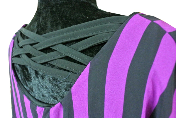 เสื้อผ้าคนอ้วน ชุดเดรสลายริ้วไซส์ใหญ่