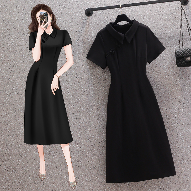 เดรสแขนสั้น มีไซส์ L-4XLอก 38-47 นิ้ว ใส่ได้ทั้งสาวหุ่นดีน่ารักจนถึงสาวอวบพลัสไซส์