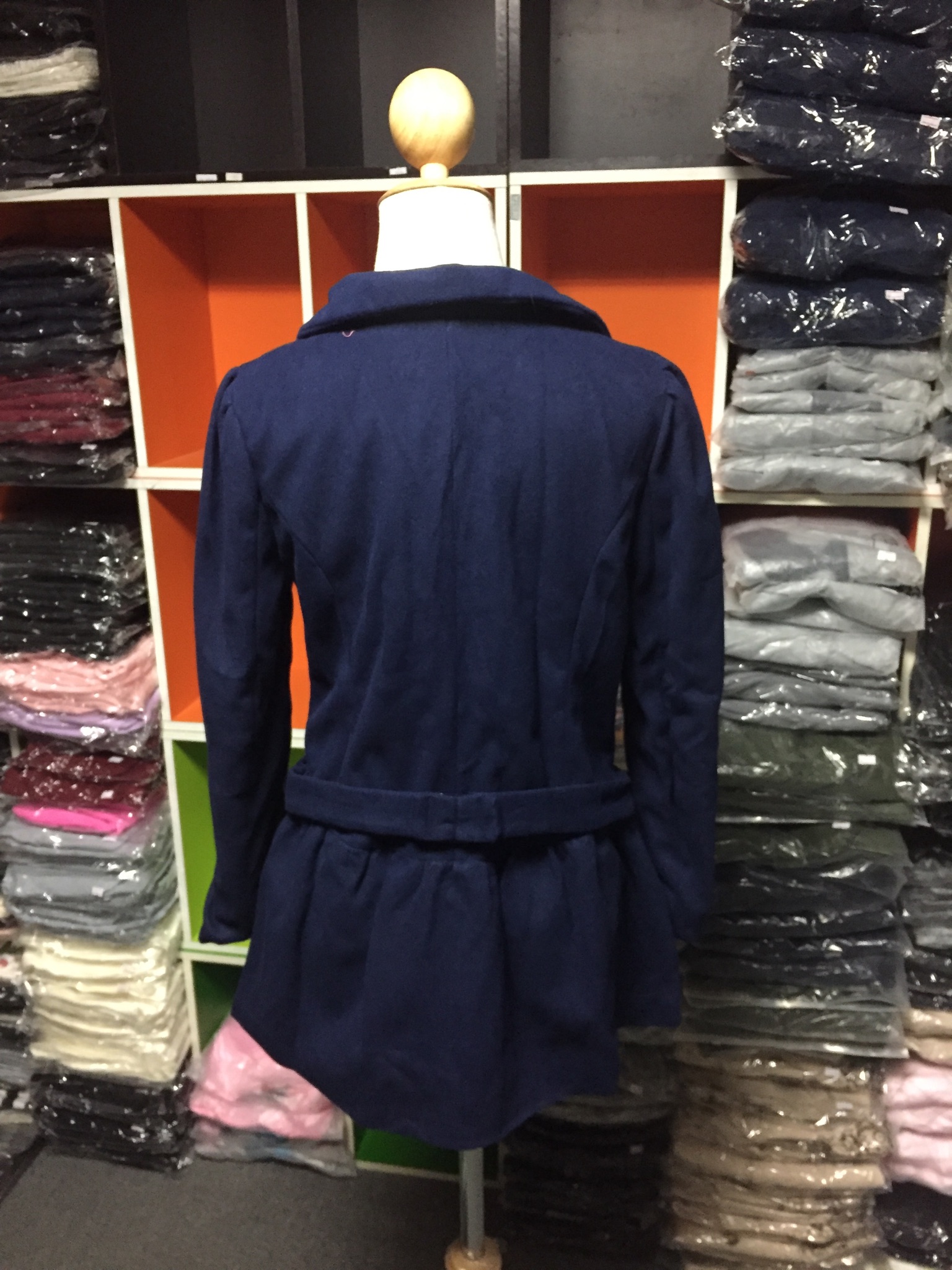 LADY COAT เสื้อโค้ทกันหนาว ทรงหวานๆ สไตล์เกาหลี พร้อมส่ง DARK BLUE
