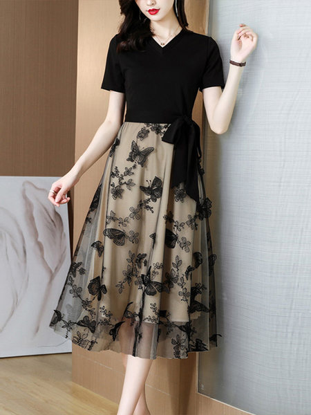 เดรสวัยผู้ใหญ่40-60ปี เดรสคุณแม่ ชุดเดรสทำงานวัยผู้ใหญ่ แบรนด์ MAMA DRESS