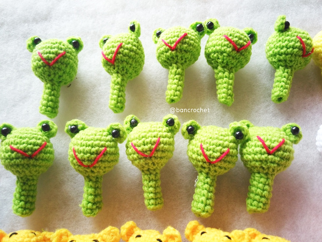 ที่ครอบหัวดินสอ ตุ๊กตาเคโระ (pencil cover) เขียว 2 นิ้ว