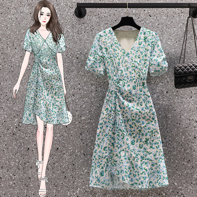 เดรสแขนสั้น มีไซส์ L-4XLอก 38-47 นิ้ว ใส่ได้ทั้งสาวหุ่นดีน่ารักจนถึงสาวอวบพลัสไซส์