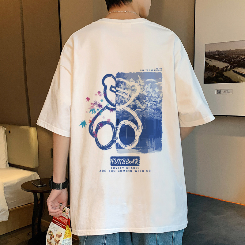 เสื้อยืดผู้ชายอ้วน XL-5XL อกเสื้อ40-52 นิ้ว