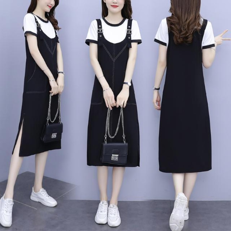 เดรสแขนสั้น มีไซส์ L-5XLอก 38-48 นิ้ว ใส่ได้ทั้งสาวหุ่นดีน่ารักจนถึงสาวอวบพลัสไซส์