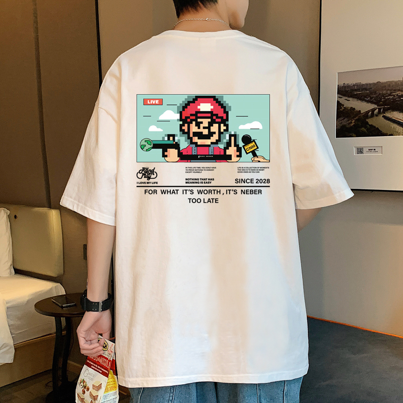 เสื้อยืดผู้ชายอ้วน XL-5XL อกเสื้อ40-52 นิ้ว