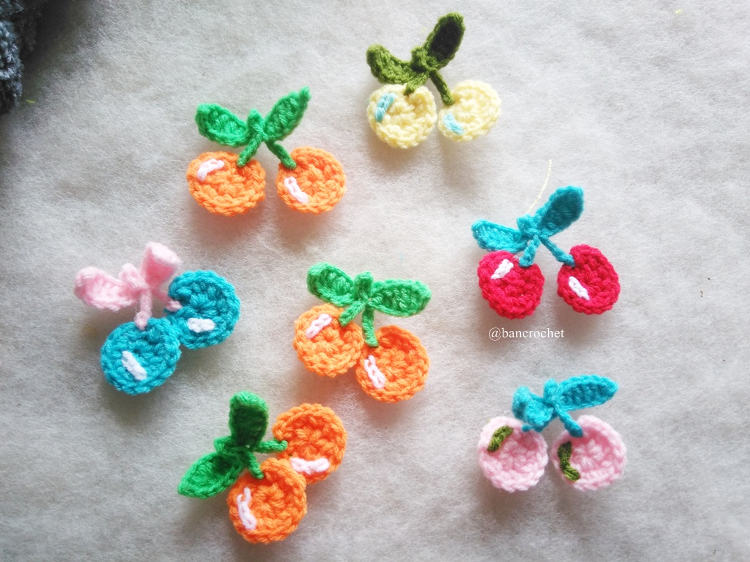 เชอรี่ถักโครเชต์ cherry crochet หลากสี