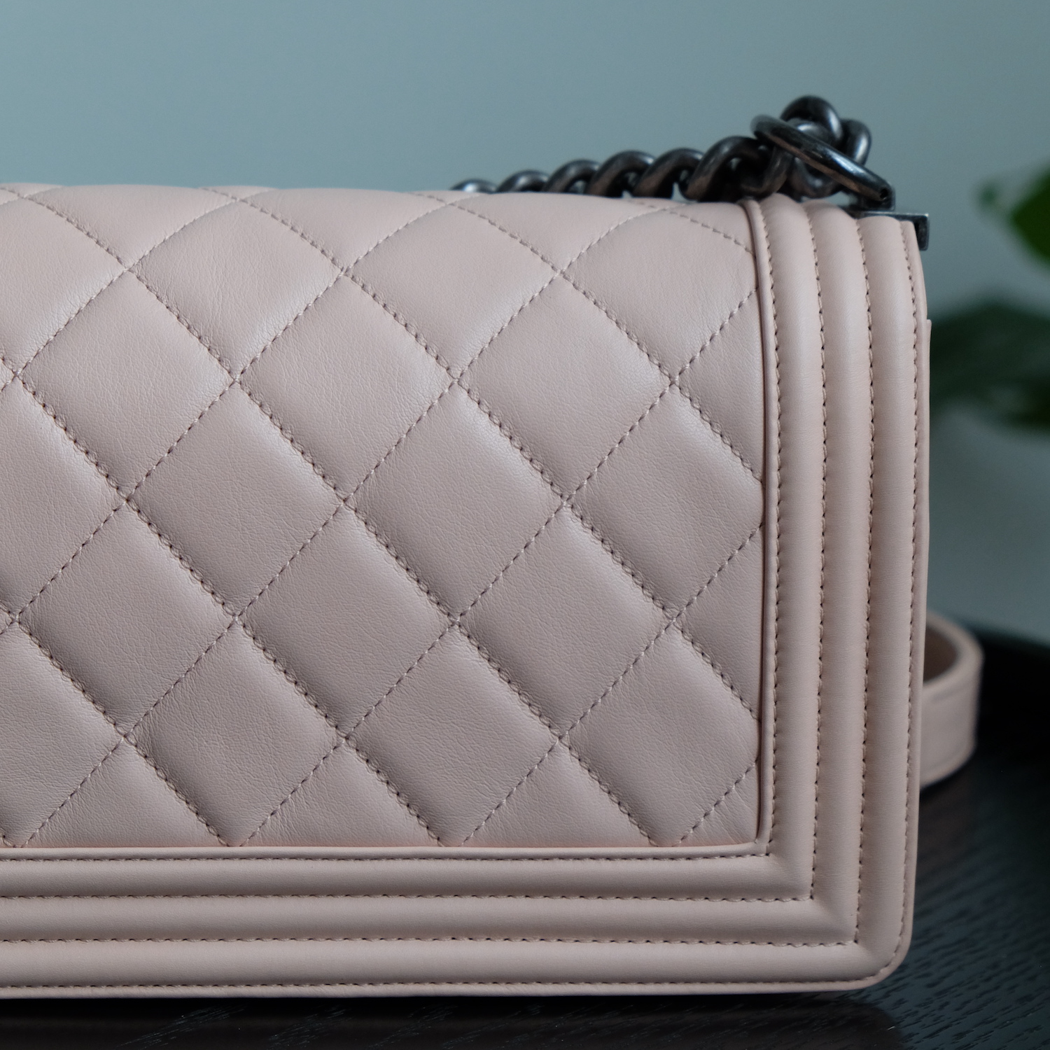 Chanel Nude Calf Leather Medium Boy 10" RHW