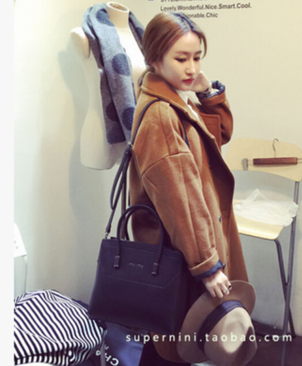 OverCoat เสื้อโค้ทกันหนาว ทรงยาวโอเวอร์ สีน้ำตาล งานดี ผ้าวูลเนื้อหนา บุซับในกันลม พร้อมส่ง same pic