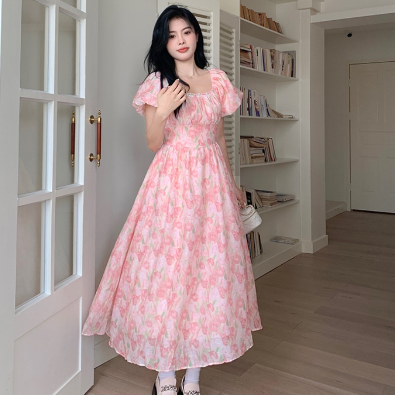เดรสแขนสั้น มีไซส์ L-4XLอก 38-47 นิ้ว ใส่ได้ทั้งสาวหุ่นดีน่ารักจนถึงสาวอวบพลัสไซส์ จัดส่งฟรี! ทักแชทสั่งซื้อ