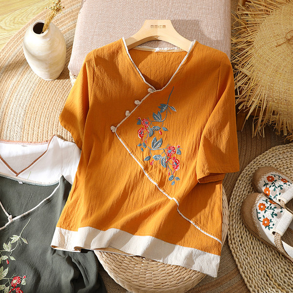 เสื้อลินิน เสื้อผ้าฝ้ายลินิน เสื้อเชิ้ตผ้าลินิน