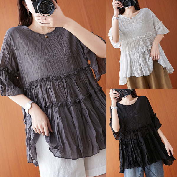 เสื้อผ้าฝ้ายสไตล์วินเทจ ใส่ตั้งแต่สาวผอม-สาวอวบ น้ำหนักตัว50-90 กิโลกรัม By Meimei plus size