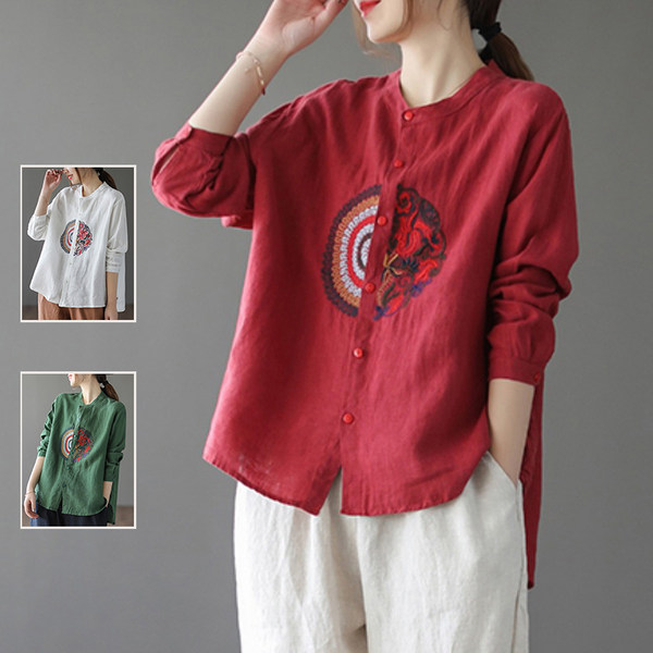 เสื้อลินิน เสื้อผ้าฝ้ายลินิน เสื้อเชิ้ตผ้าลินิน