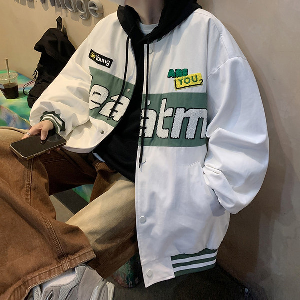 เสื้อแจ็คเก็ตเบสบอล เสื้อคลุม เสื้อแขนยาวสไตล์เกาหลี