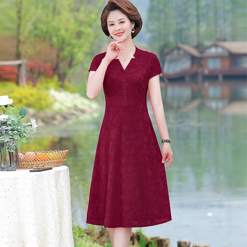 เดรสวัยผู้ใหญ่40-60ปีเดรสคุณแม่