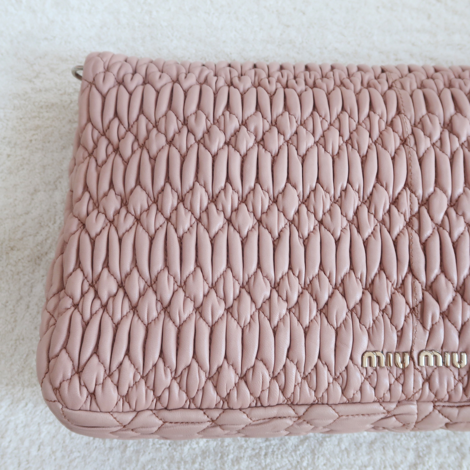 Miu Miu Cameo Matelasse Large Crystal Clutch