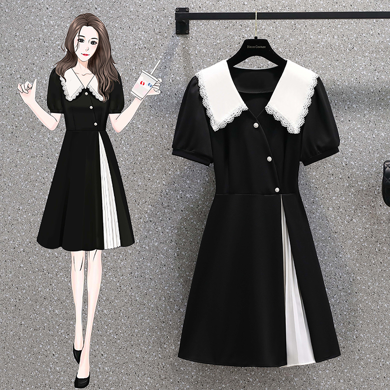 เดรสแขนสั้น มีไซส์ L-4XLอก 38-47 นิ้ว ใส่ได้ทั้งสาวหุ่นดีน่ารักจนถึงสาวอวบพลัสไซส์