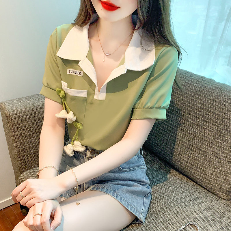 เสื้อผ้าวัยรุ่นเกาหลี เสื้อยืดวัยรุ่นผู้หญิง มีขนาด S M L XL